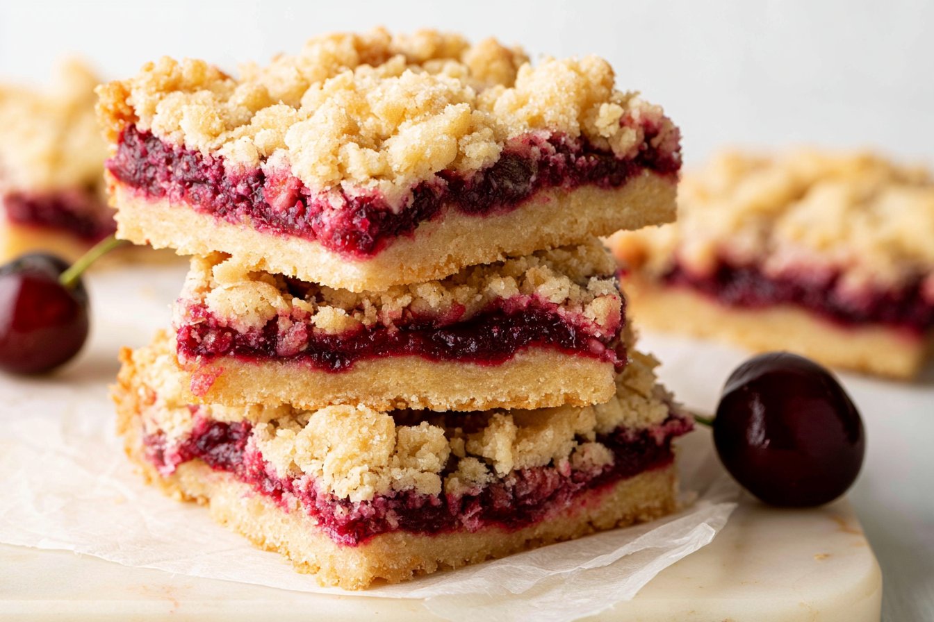 Cherry Crumb Bars With Fresh Cherries 2 Cherry Crumb Bars