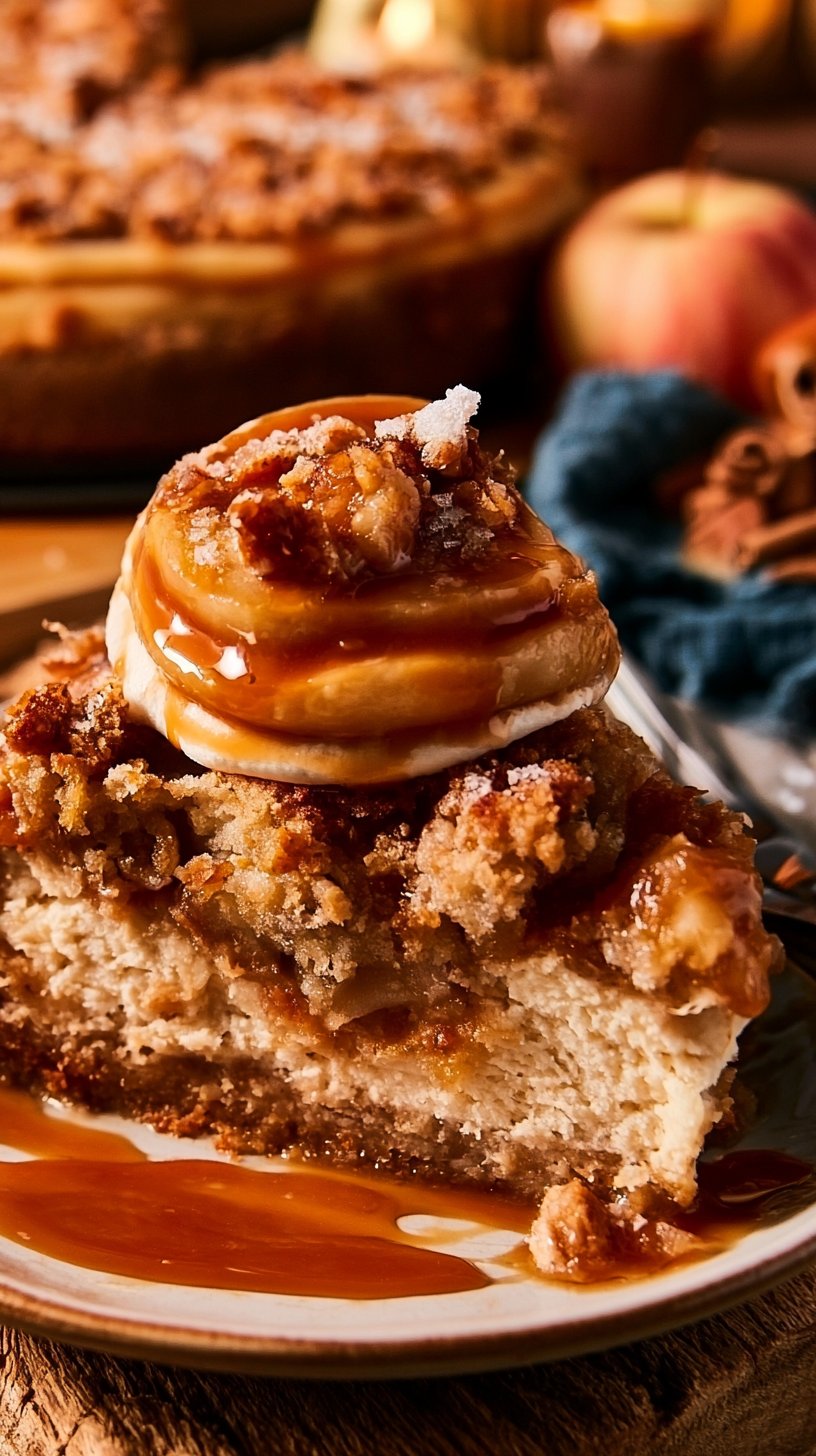 Salted Caramel Apple Pie Cheesecake
