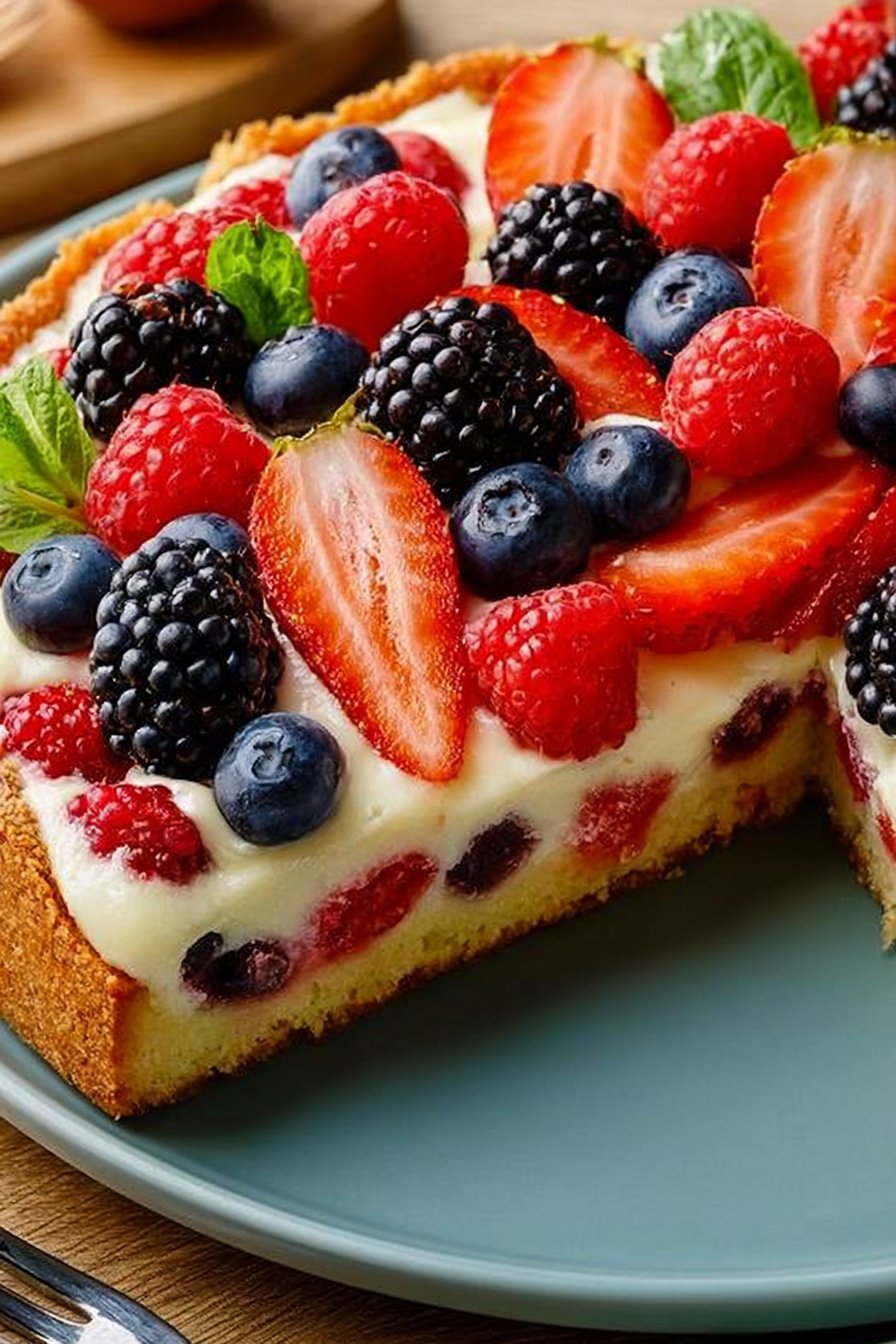 Simple Keto Fruit Pizza - FlirtyFood