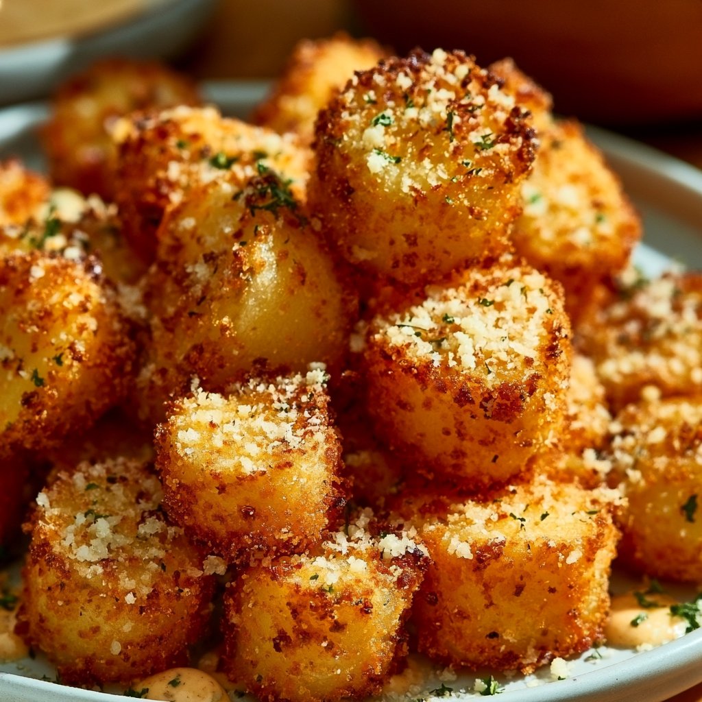 Golden Parmesan Crunch Potatoes: Irresistibly Crispy Delight