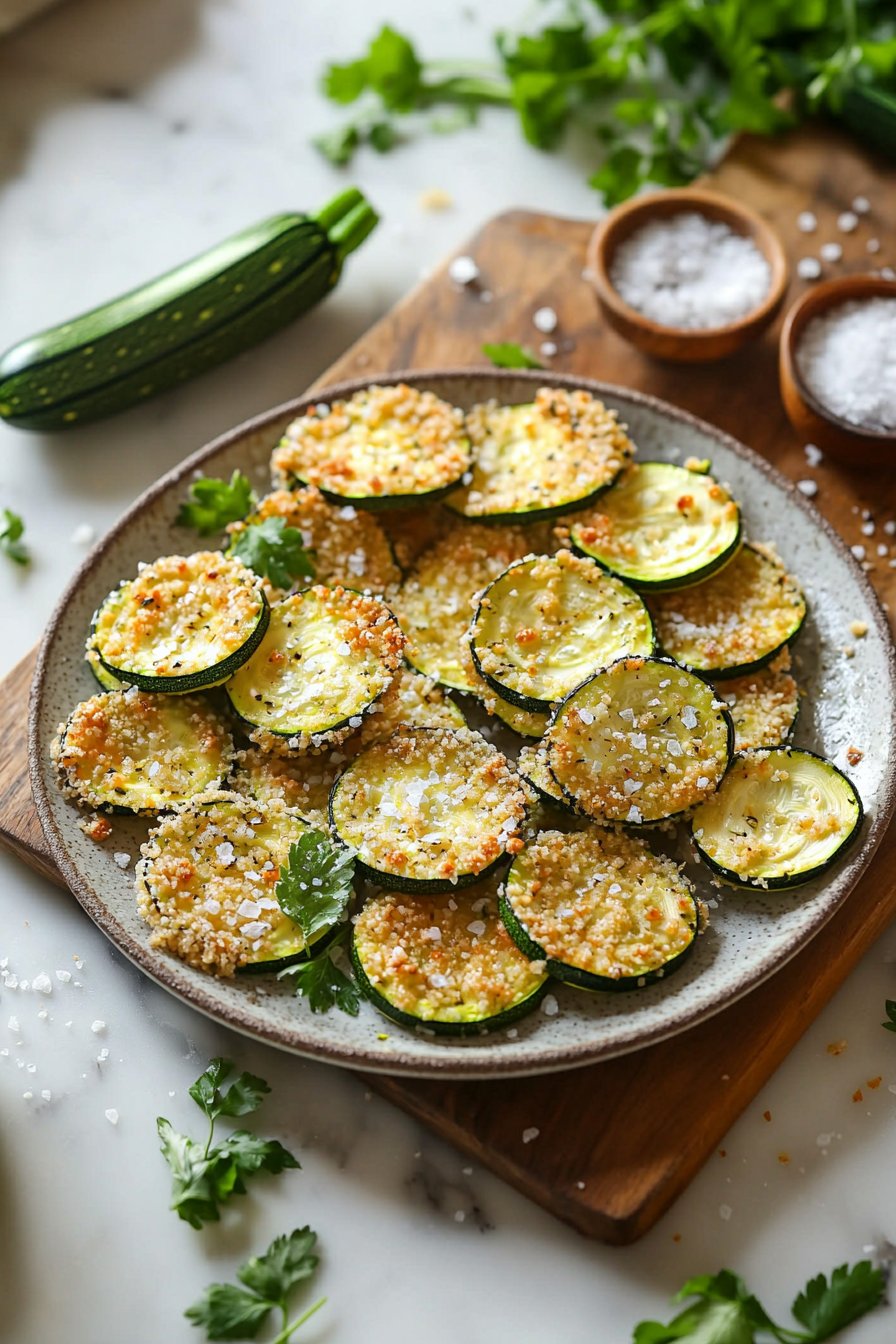 Knusprige Parmesan-Zucchini-Chips