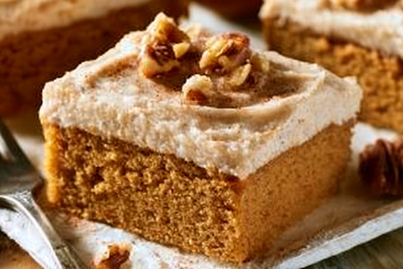 Pumpkin Bars with Brown Sugar Frosting