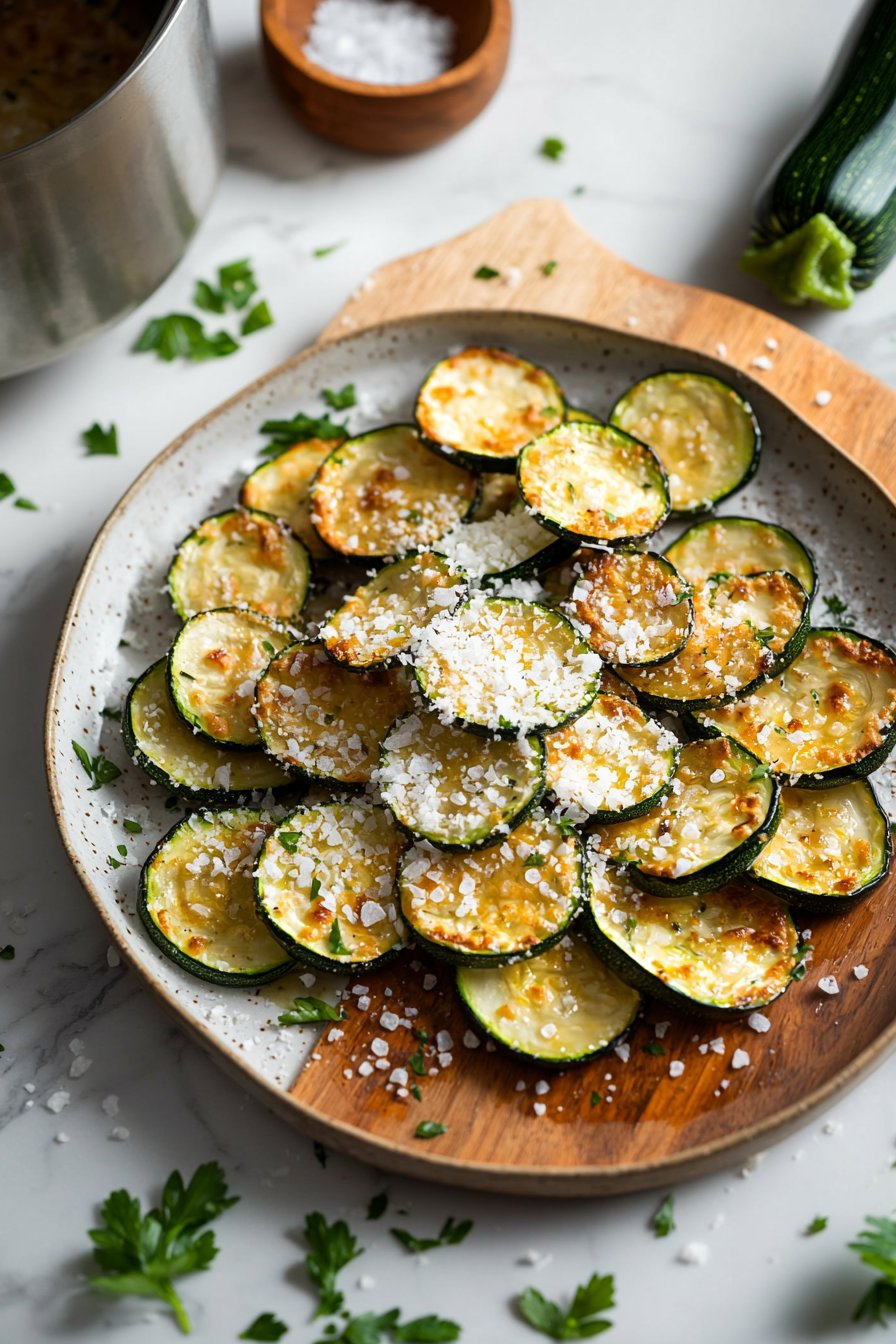 Air Fryer Zucchini Chips with Parmesan
