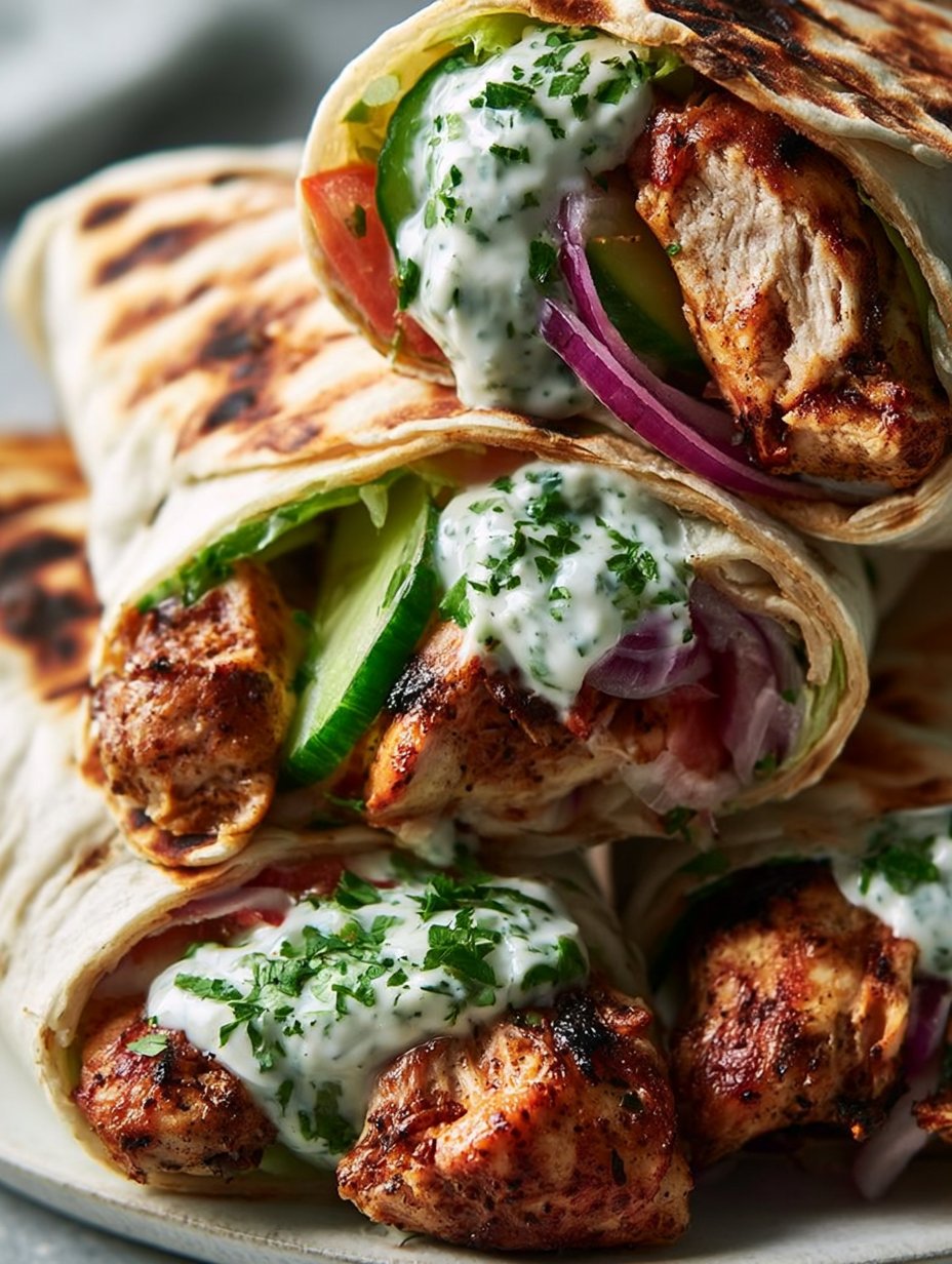 Wraps de Pollo Griego