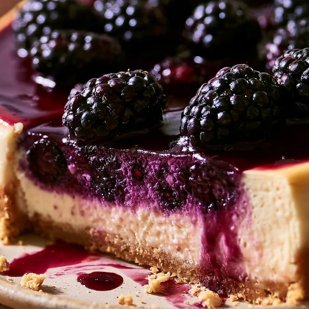 Creamy, Dreamy Blackberry Cheesecake