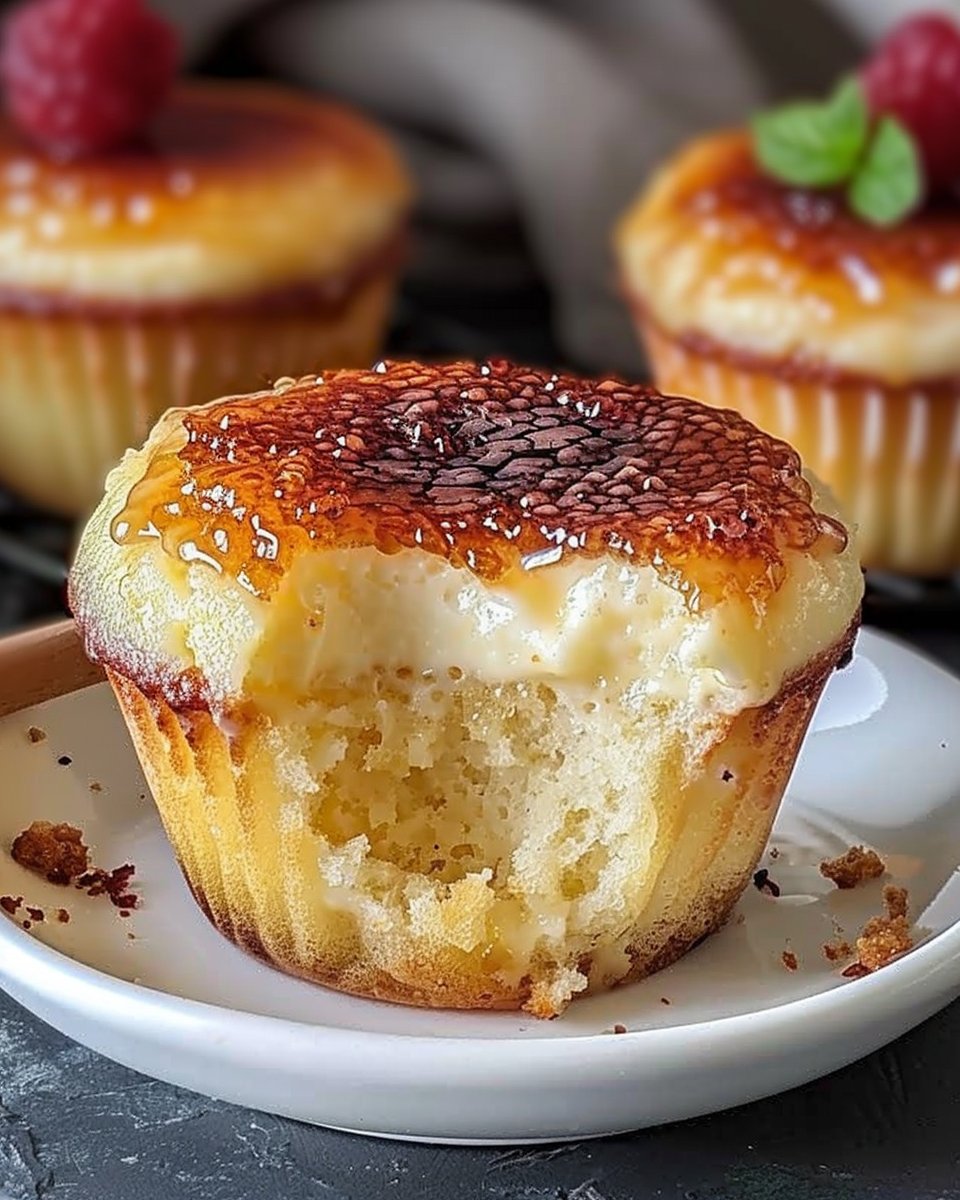 Vanilla Bean Crème Brûlée Cheesecake Cupcakes