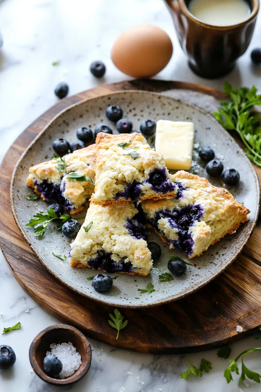 Fluffy Blueberry Scones