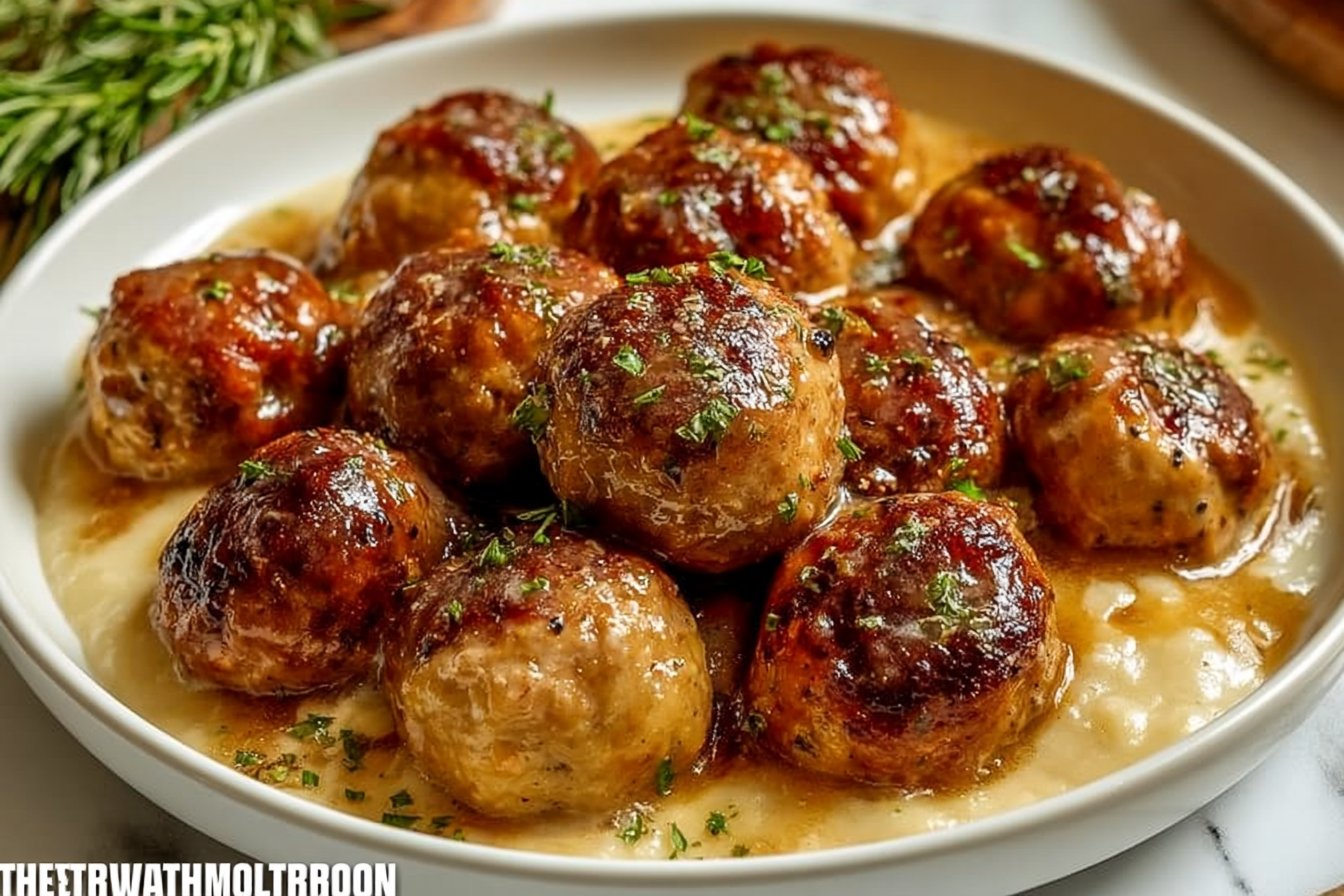 Creamy Mushroom Chicken Meatballs