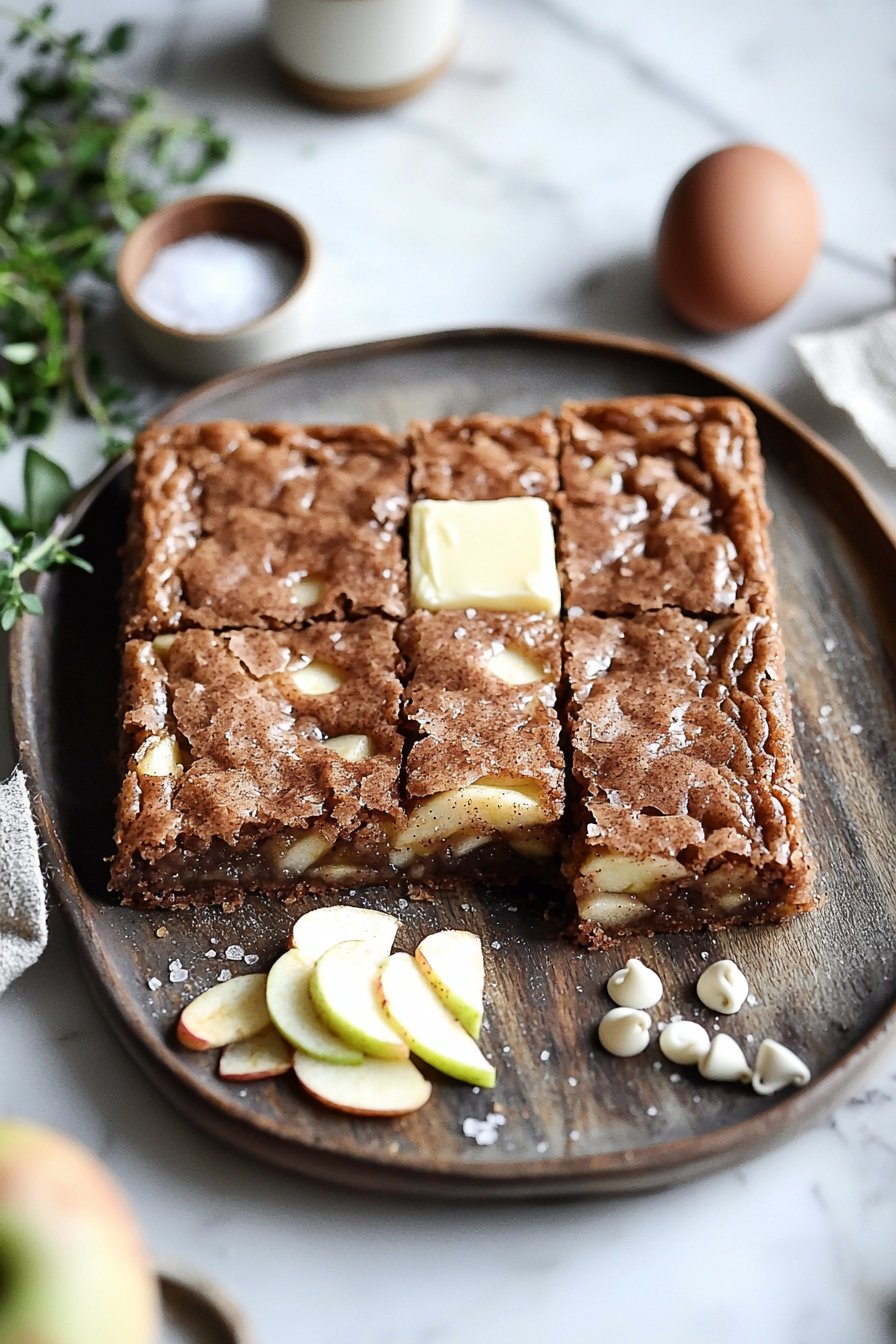 Apple Snickerdoodle Blondies