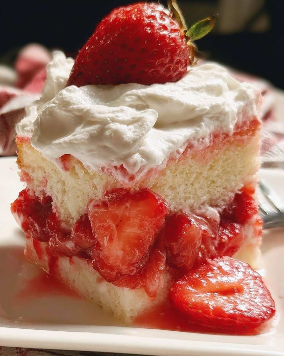 Strawberry Shortcake Sheet Cake Recipe
