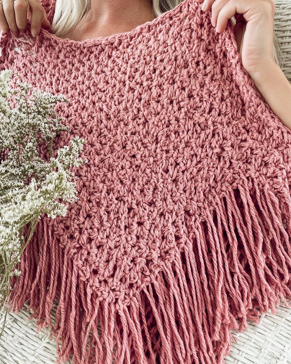 The Sienna Shell Stitch Poncho