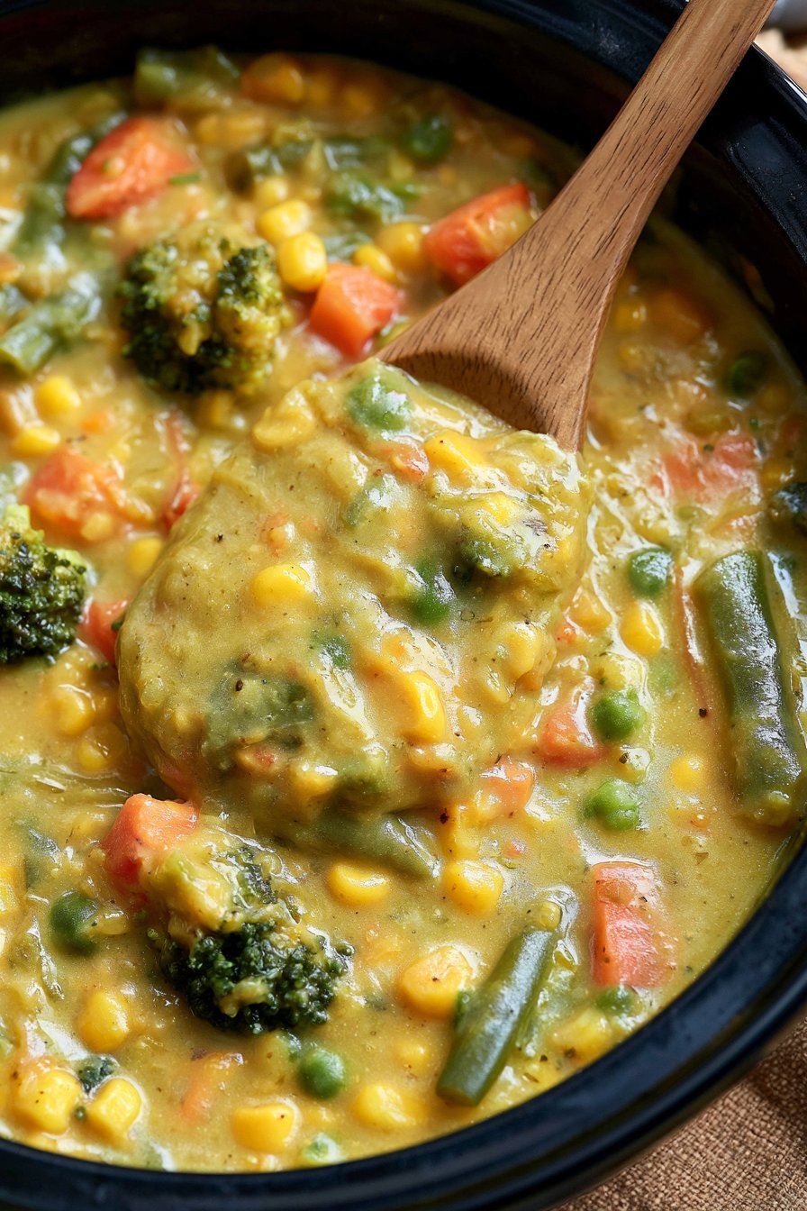 Slow Cooker Vegetable Casserole