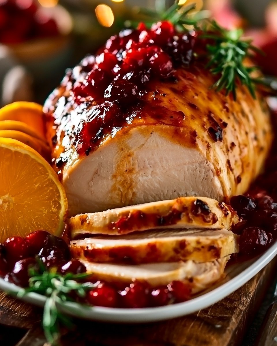 Turkey Breast with Cranberry-Orange Glaze