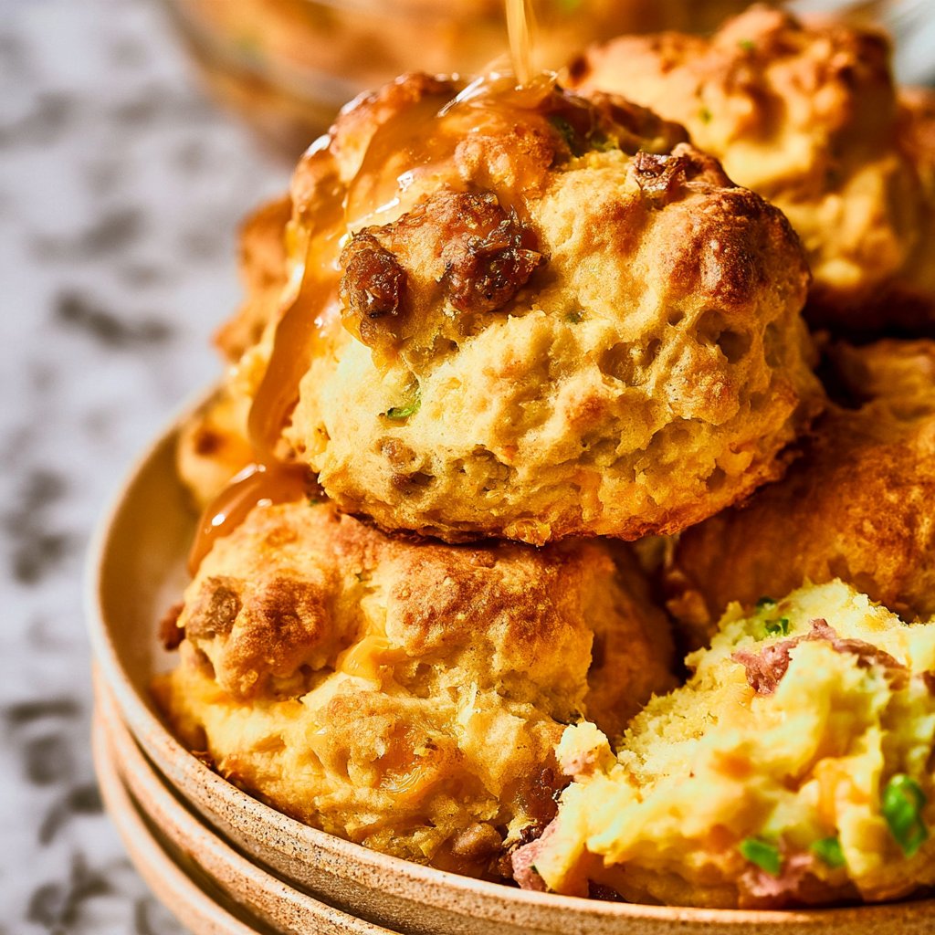 Protein Breakfast Biscuits (Sausage Cheddar) - Real Food Whole Life