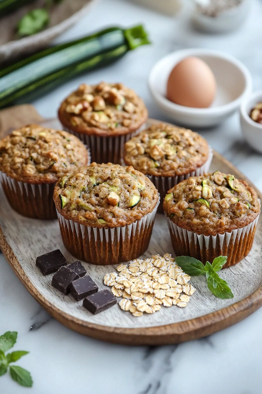 Zucchini Haferflocken Muffins