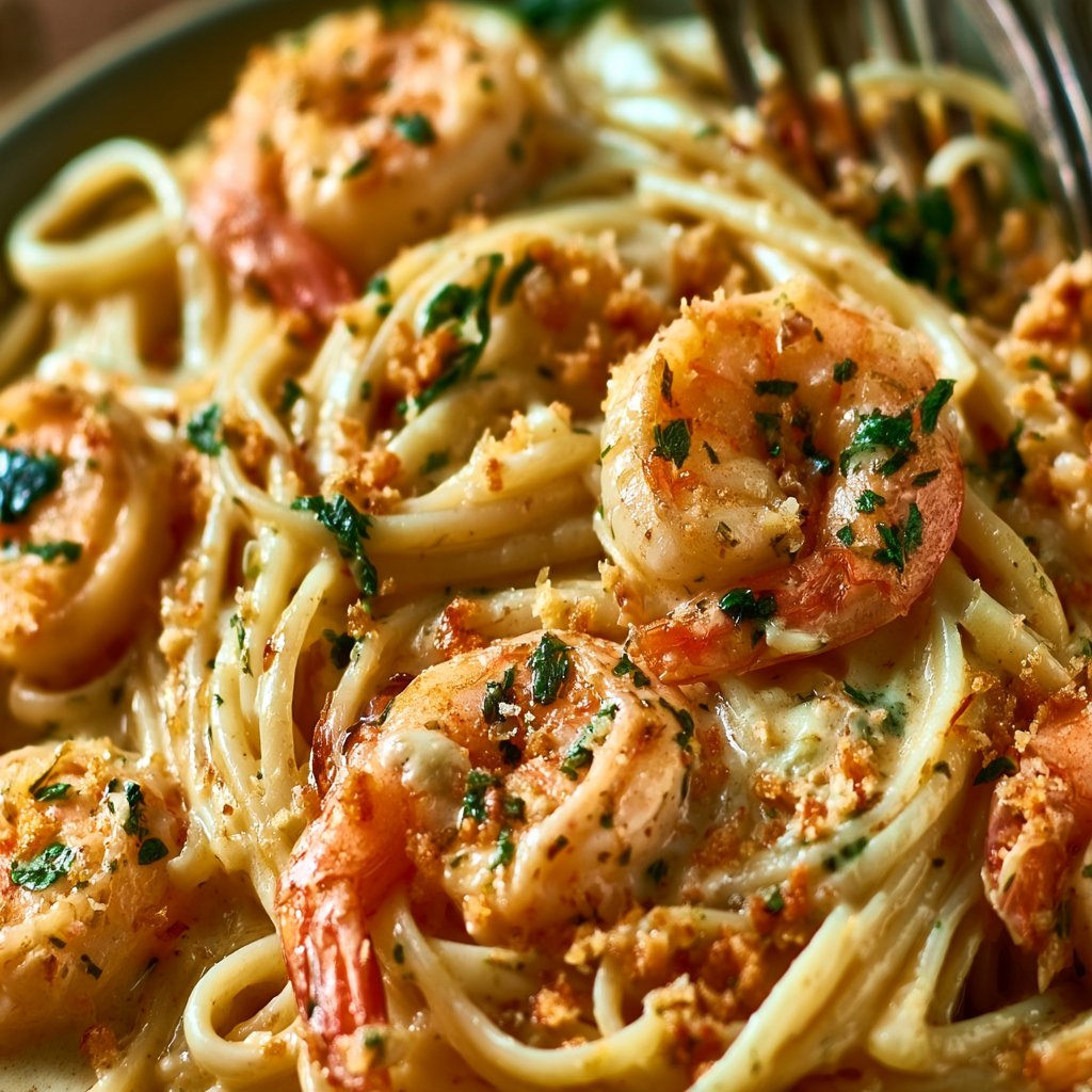 Creamy Garlic Shrimp Pasta