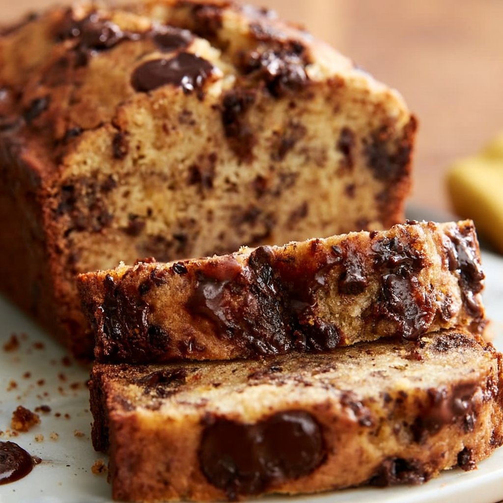 The Best Chocolate Chip Banana Bread Recipe | Moist Chocolate Chip Banana Bread Recipe, No Butter Chocolate Chip Banana Bread, Banana Bread with Chocolate Chips