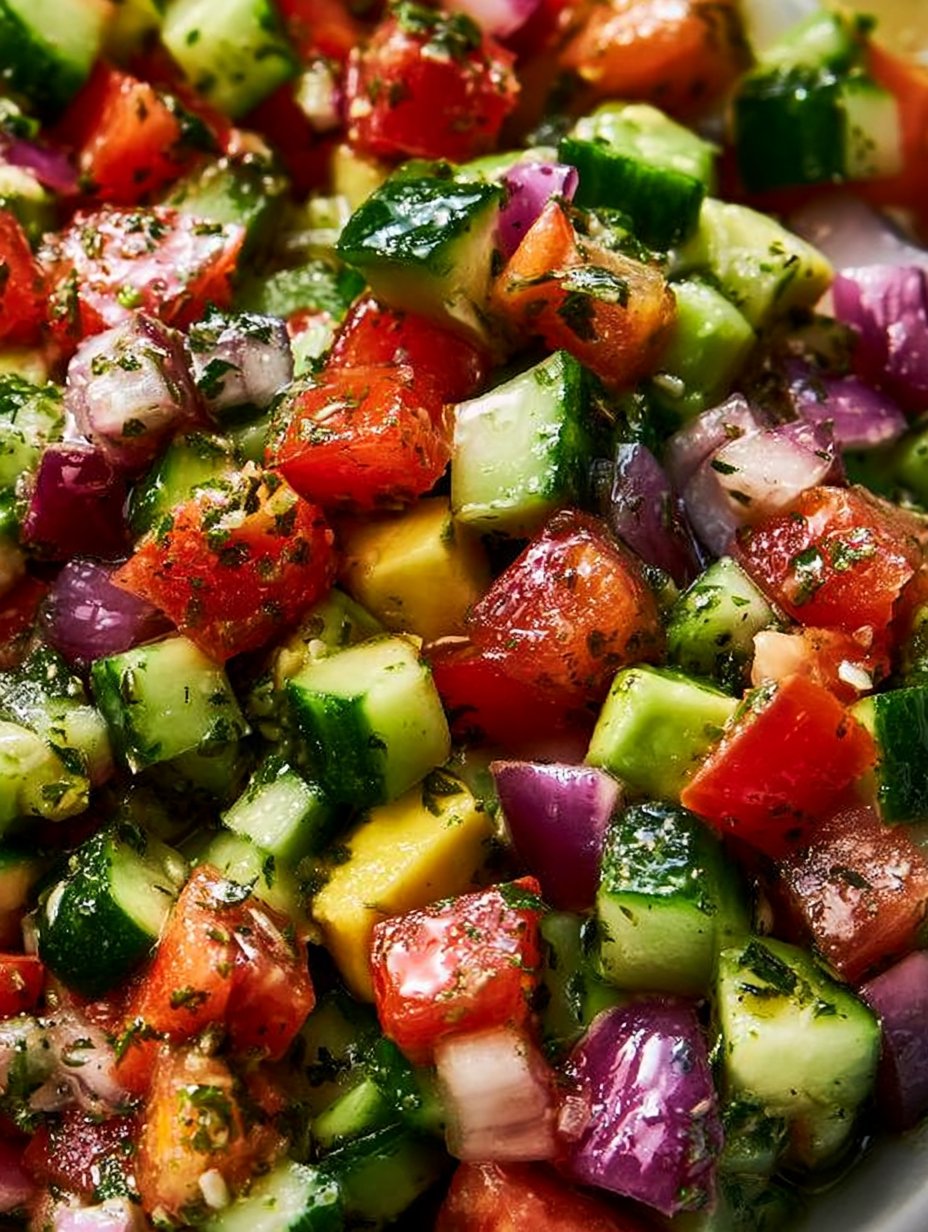 Ensalada Mediterránea Picada Fresca y Apetecible para Animar Tu Día