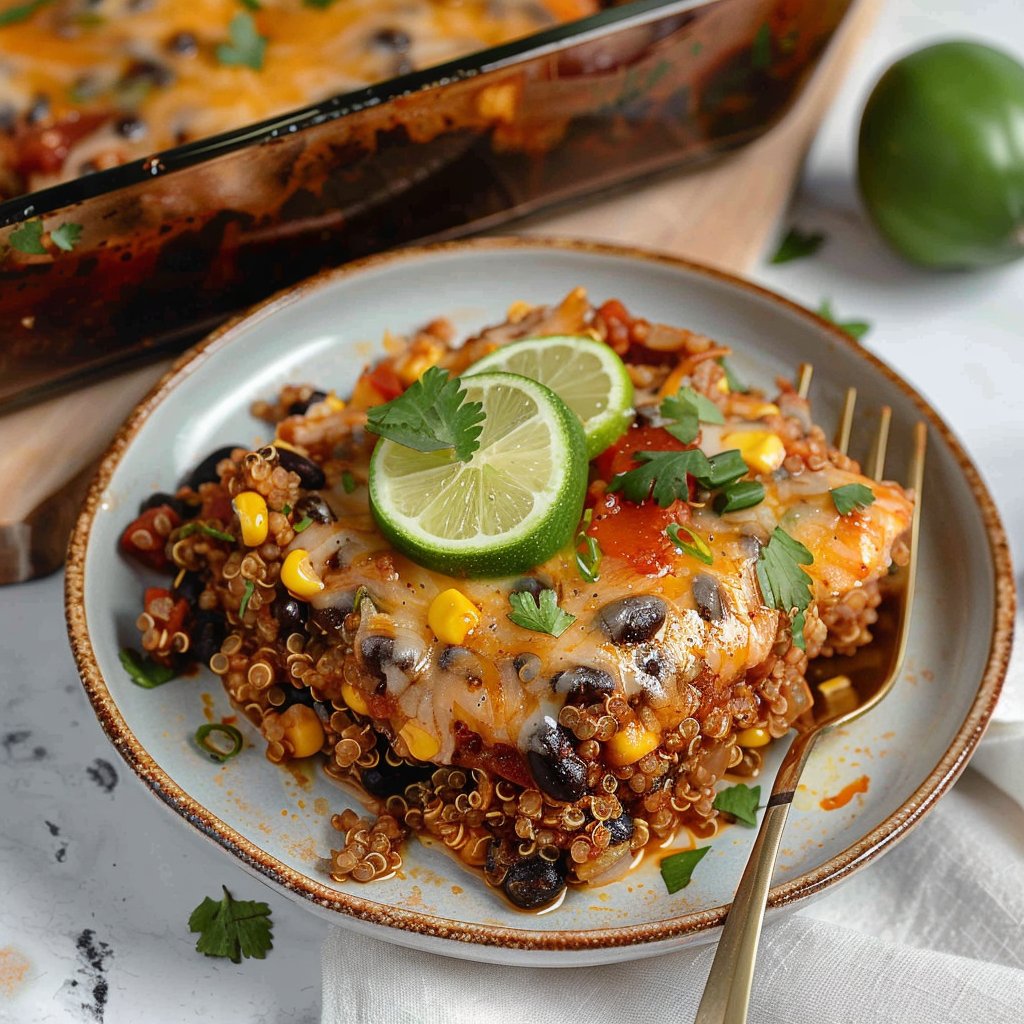 Vegetarian Black Bean Quinoa Casserole