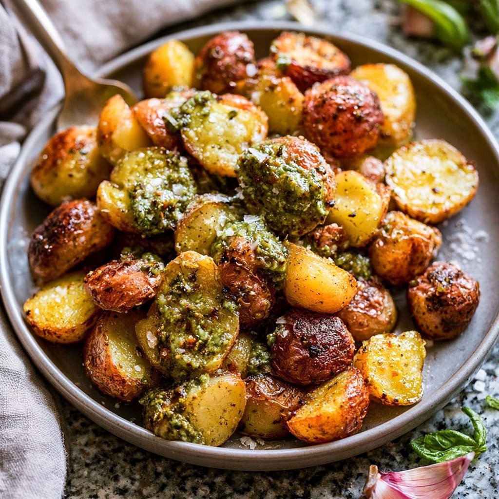 Parmesan Pesto Roasted Potatoes