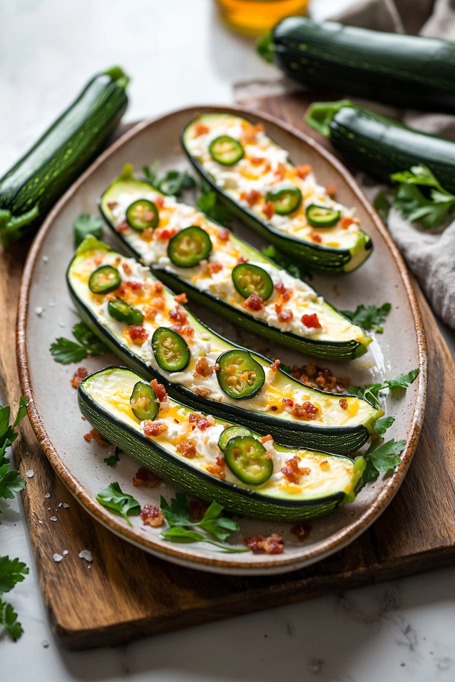 Jalapeño-Popper-Zucchini-Boote