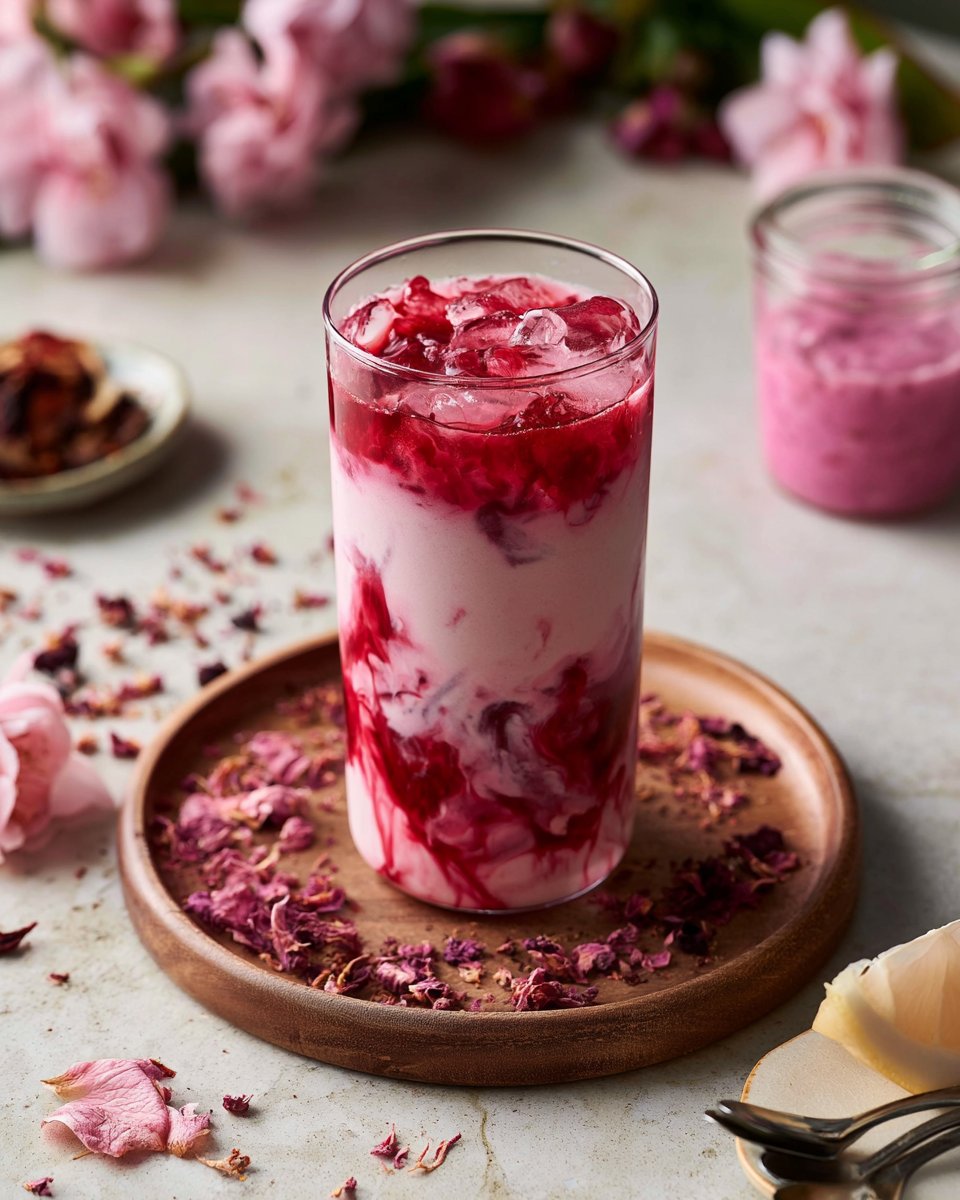 Hibiscus Vanilla Iced Latte