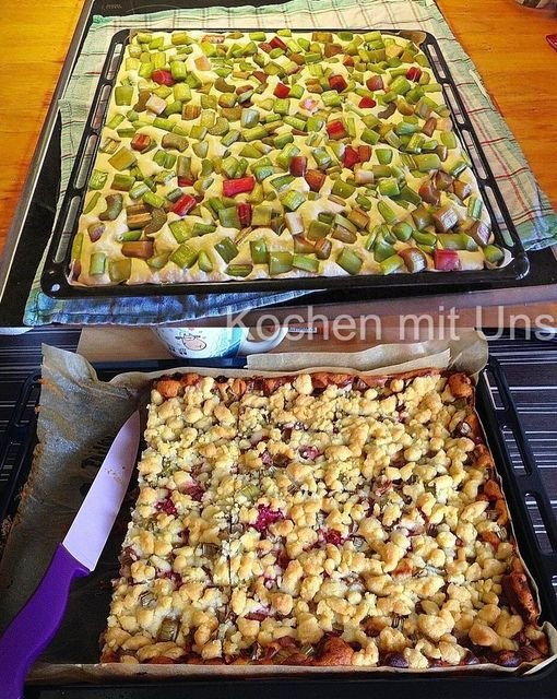 Schneller Rhabarber-Crumble-Kuchen