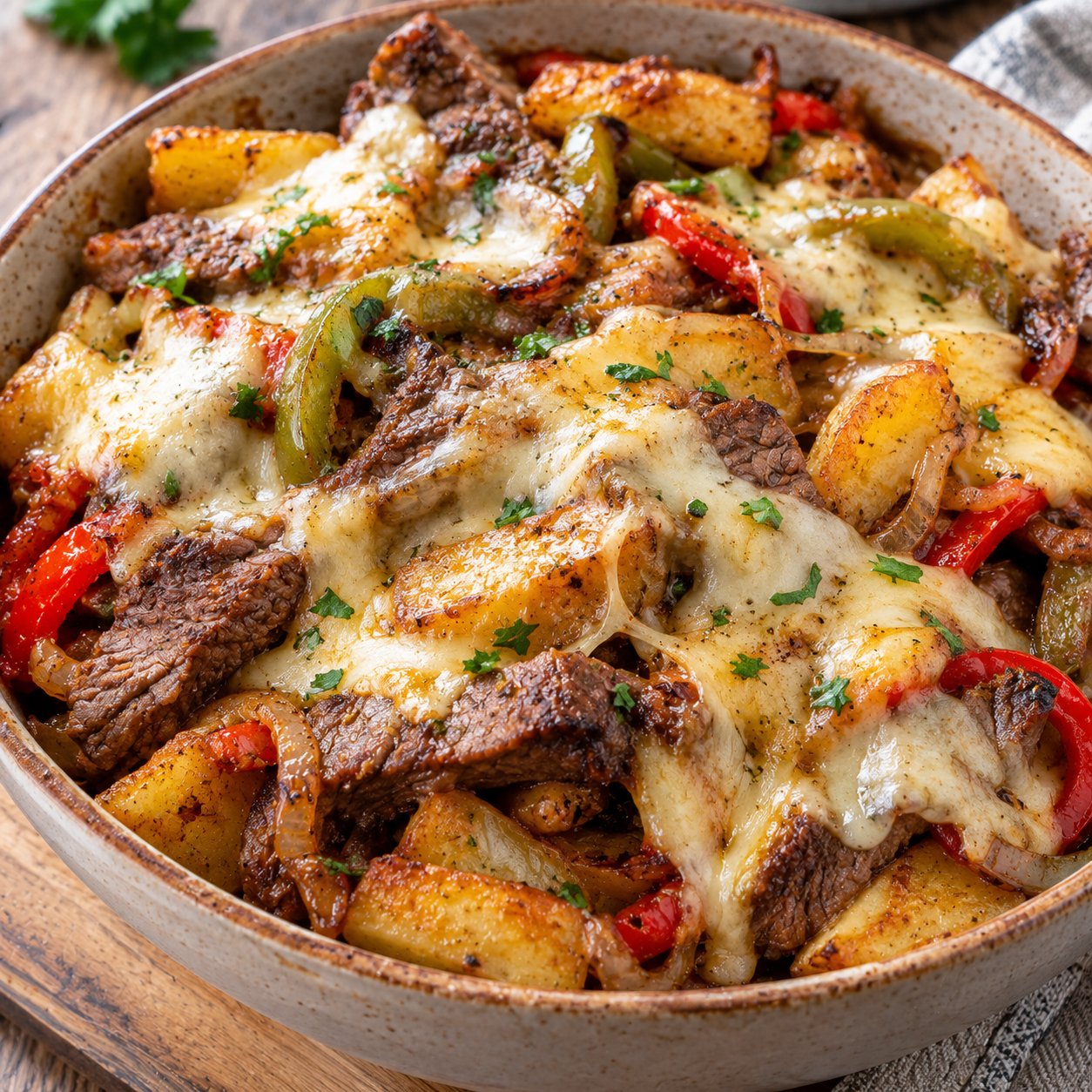 Easy Steak Queso Bowl