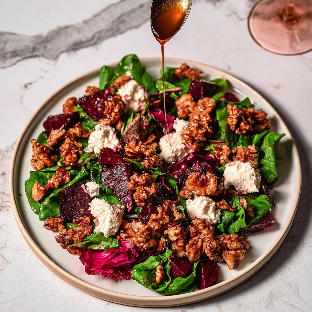 Roasted Beet, Goat Cheese & Toasted Walnut Salad