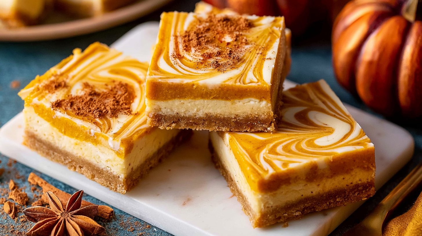 Pumpkin Spice Cheesecake Bars