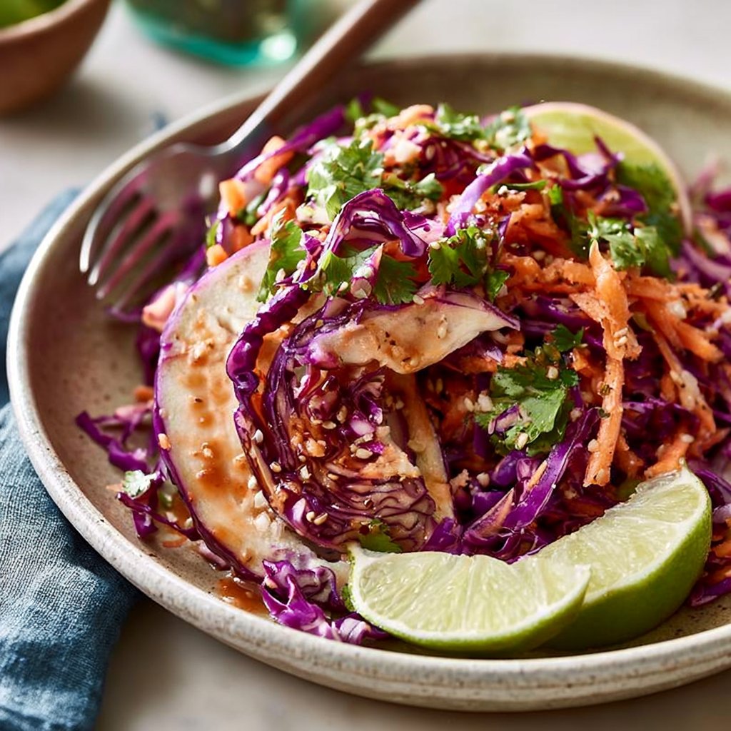Red Cabbage and Carrot Slaw