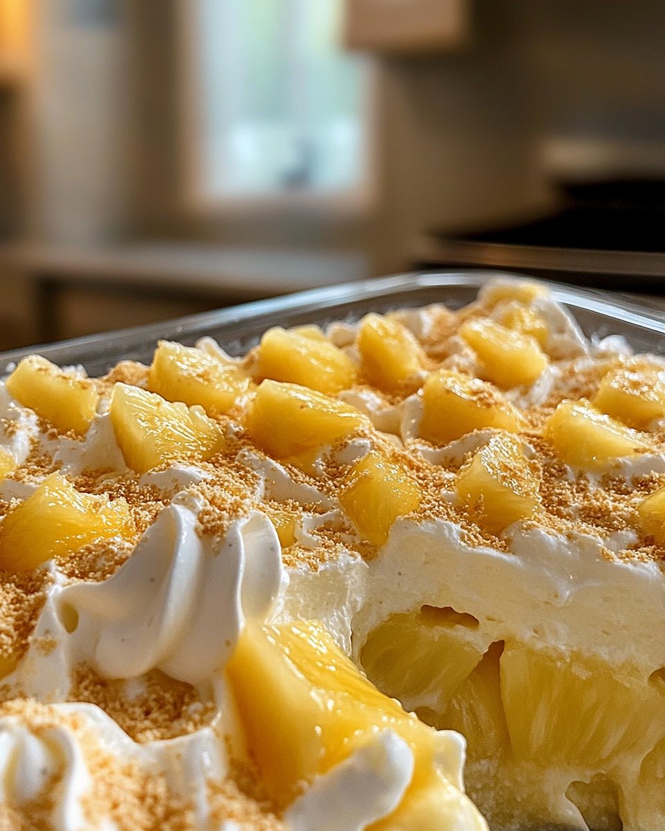 No-Bake Pineapple Cream Dessert