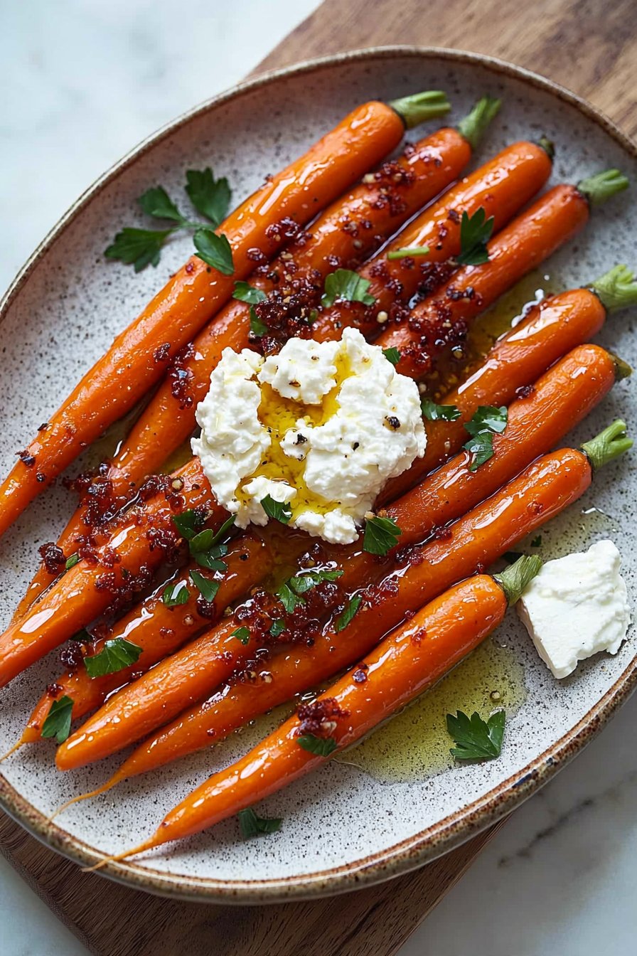 Honey Carrots with Whipped Feta