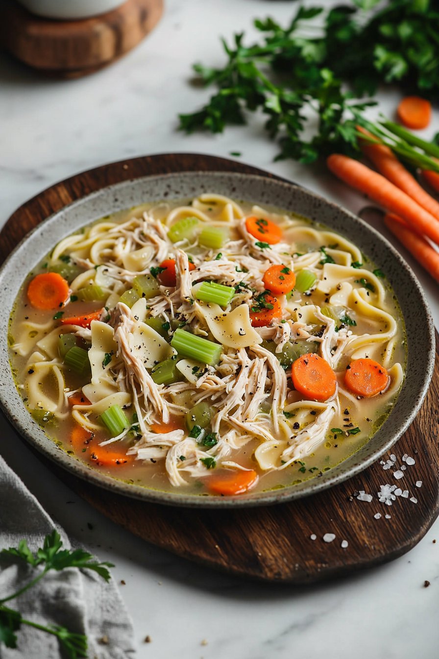 High-Protein Chicken Noodle Soup