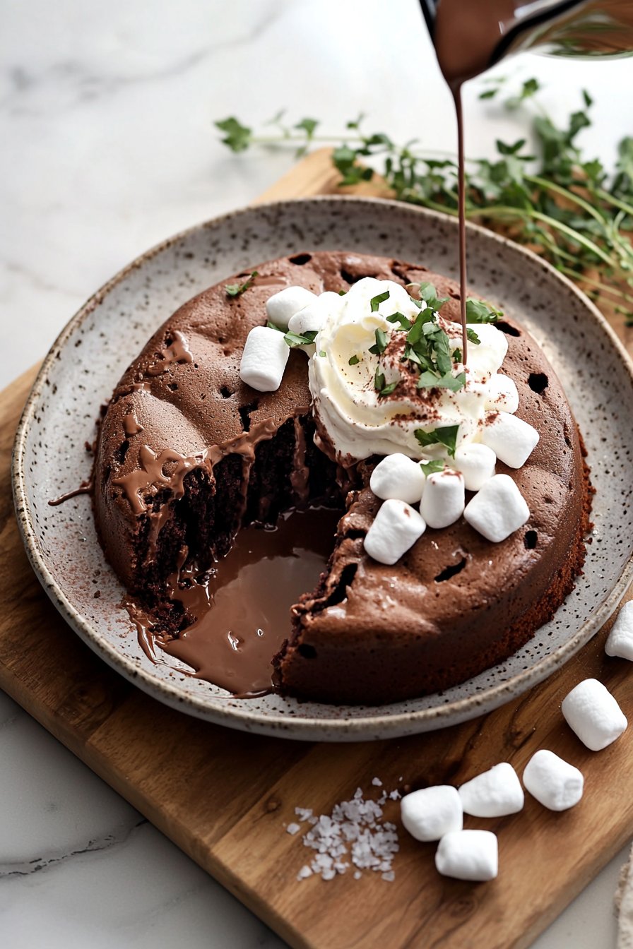 Hot Chocolate Poke Cake