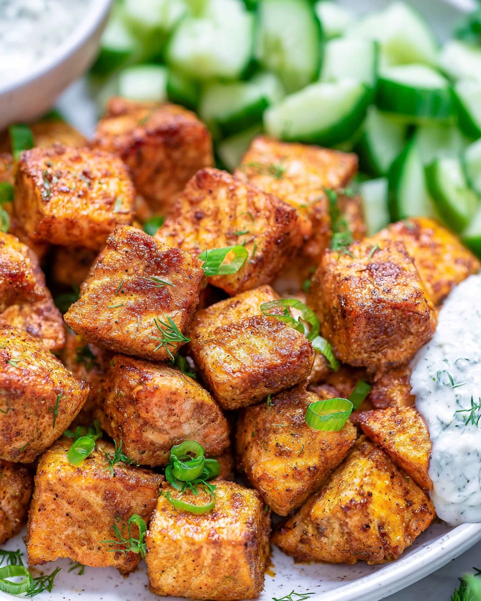 Roasted Salmon Bites