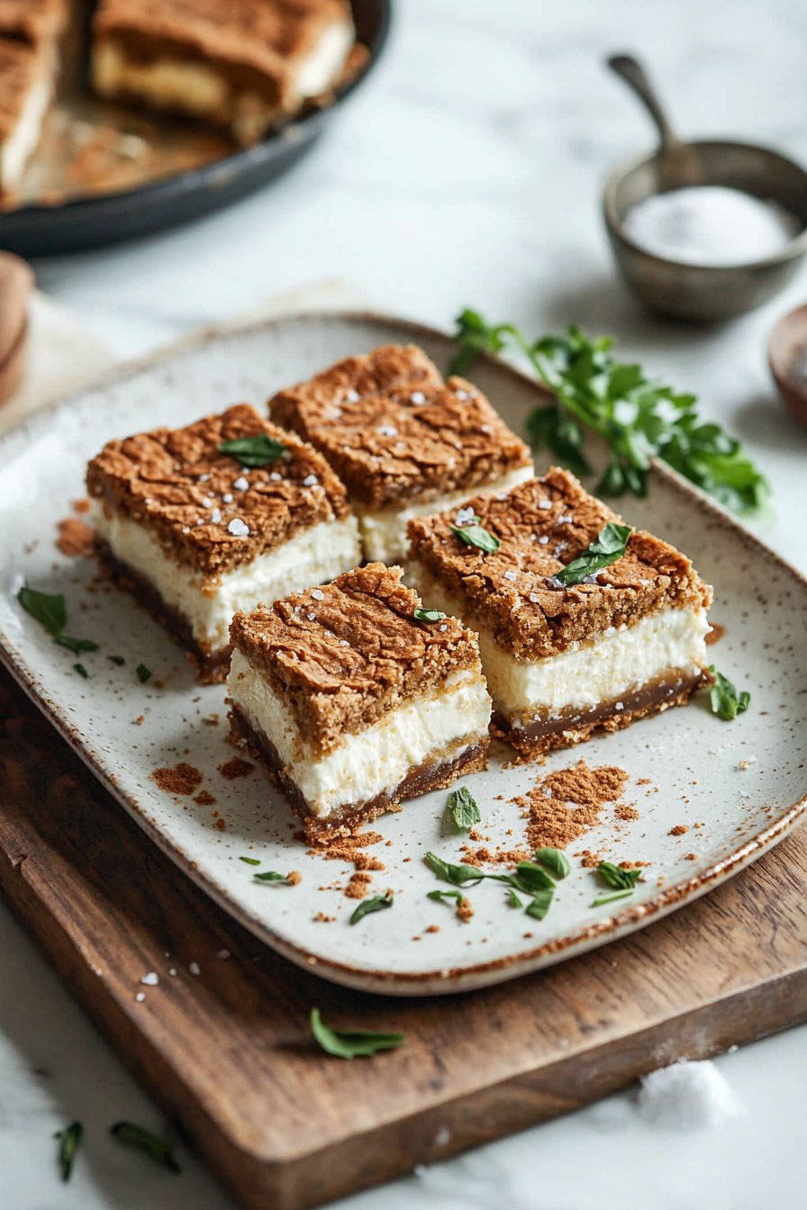 5 Ingredient Biscoff Cheesecake Bars