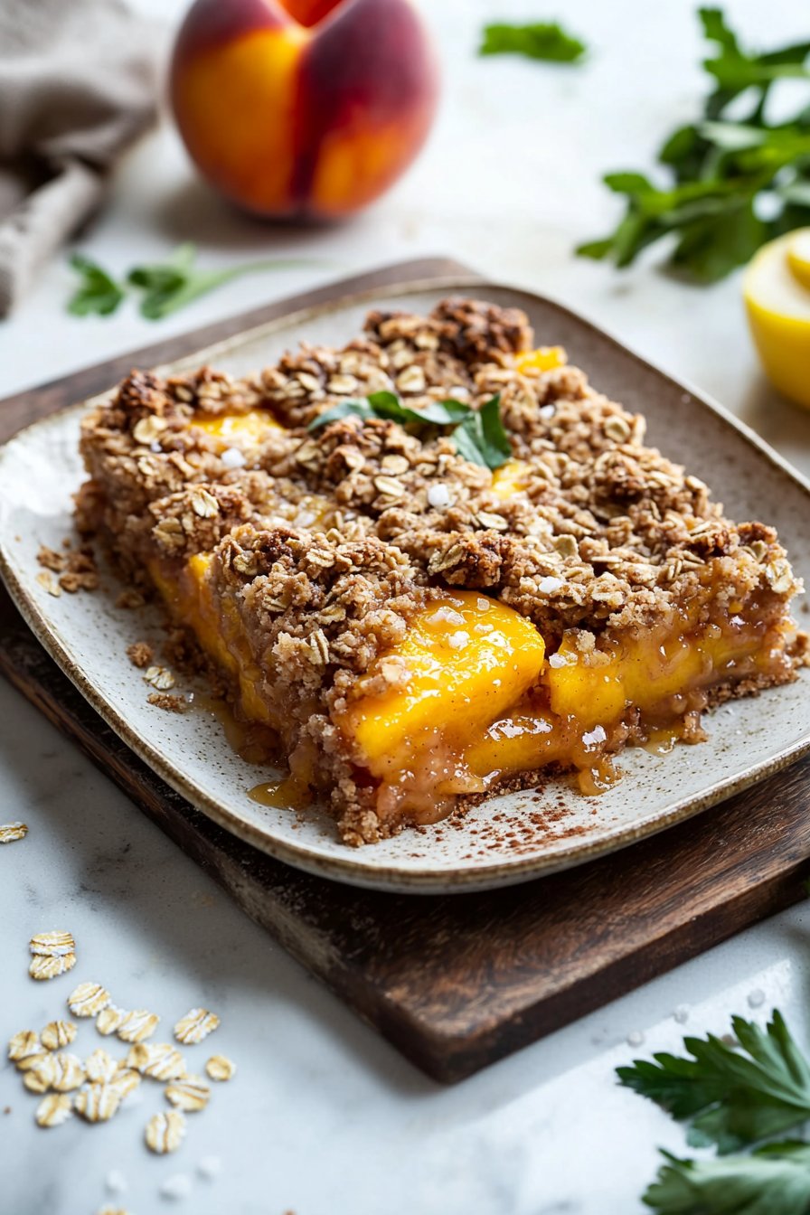Peach Crumble Bars