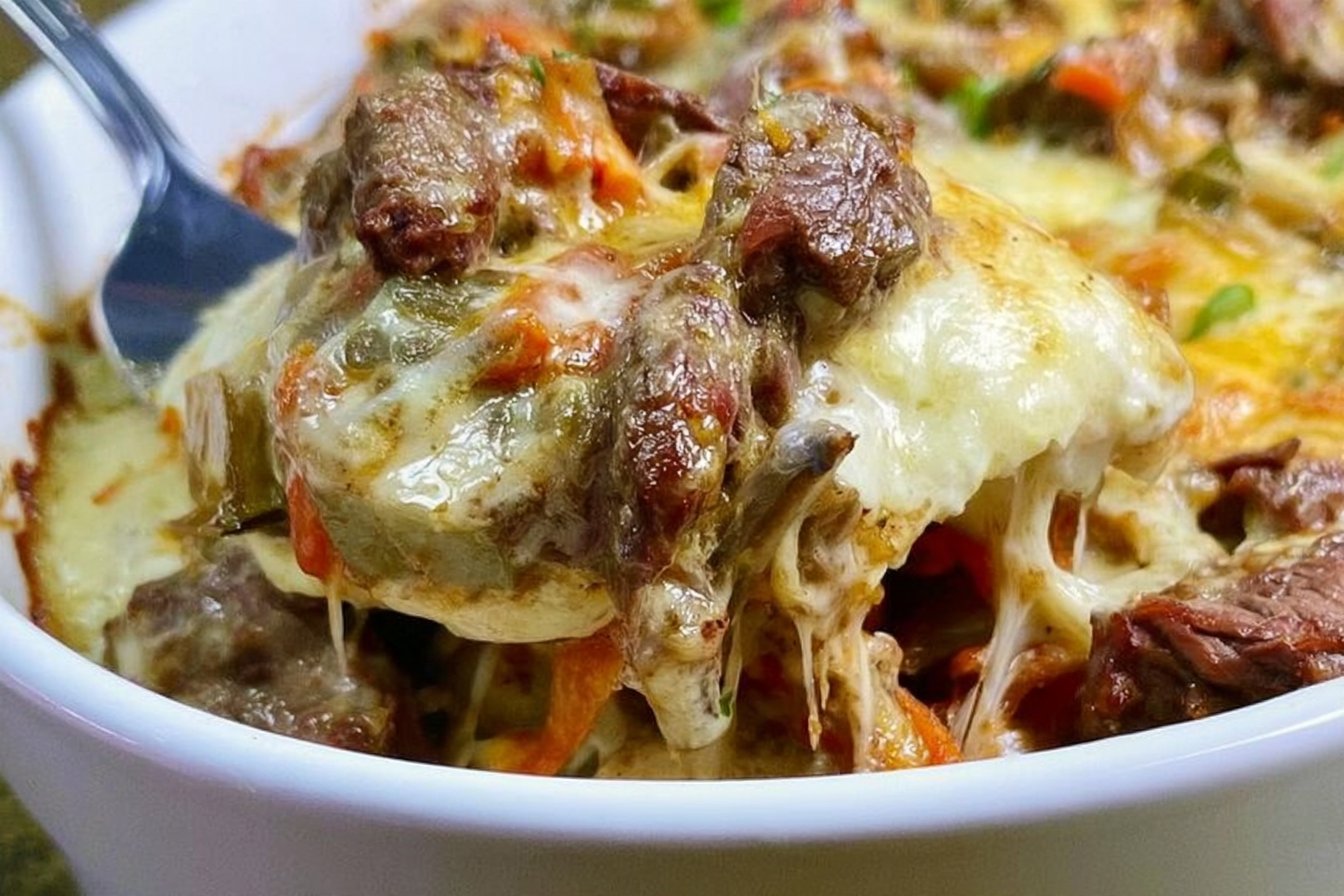 Keto Philly Cheese Steak Casserole