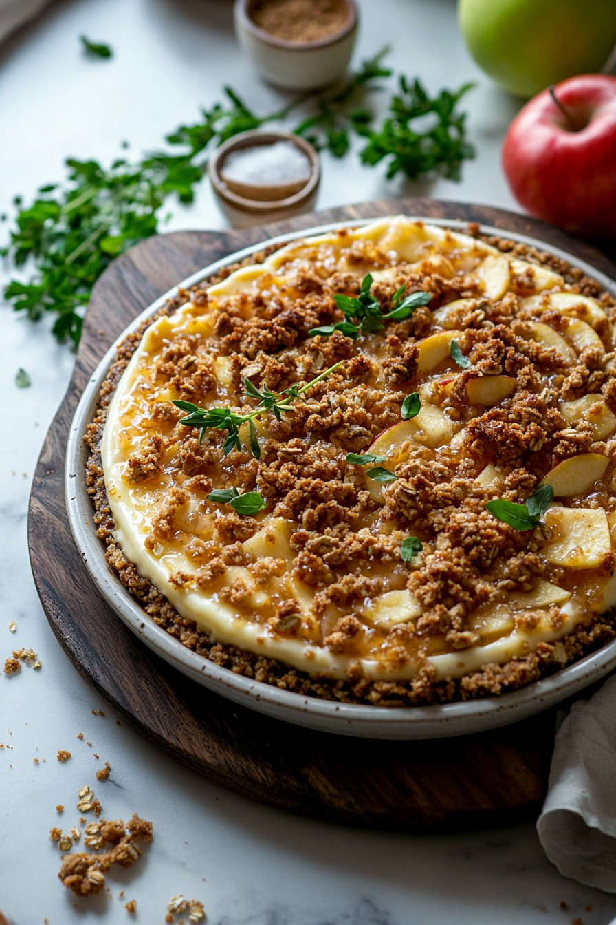 Apple Crisp Cheesecake