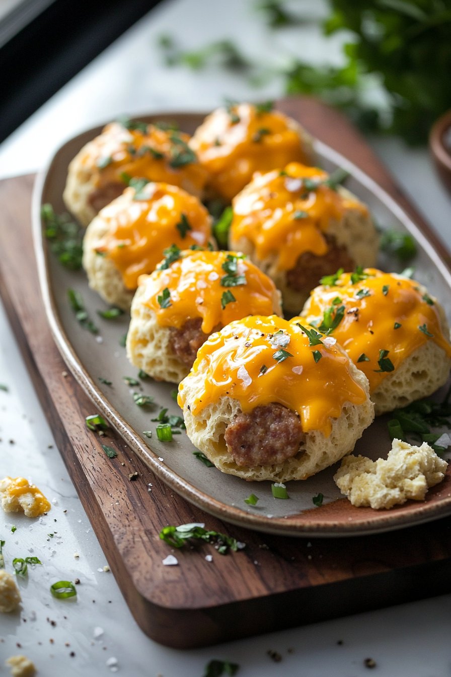 Cheesy Sausage Breakfast Bombs
