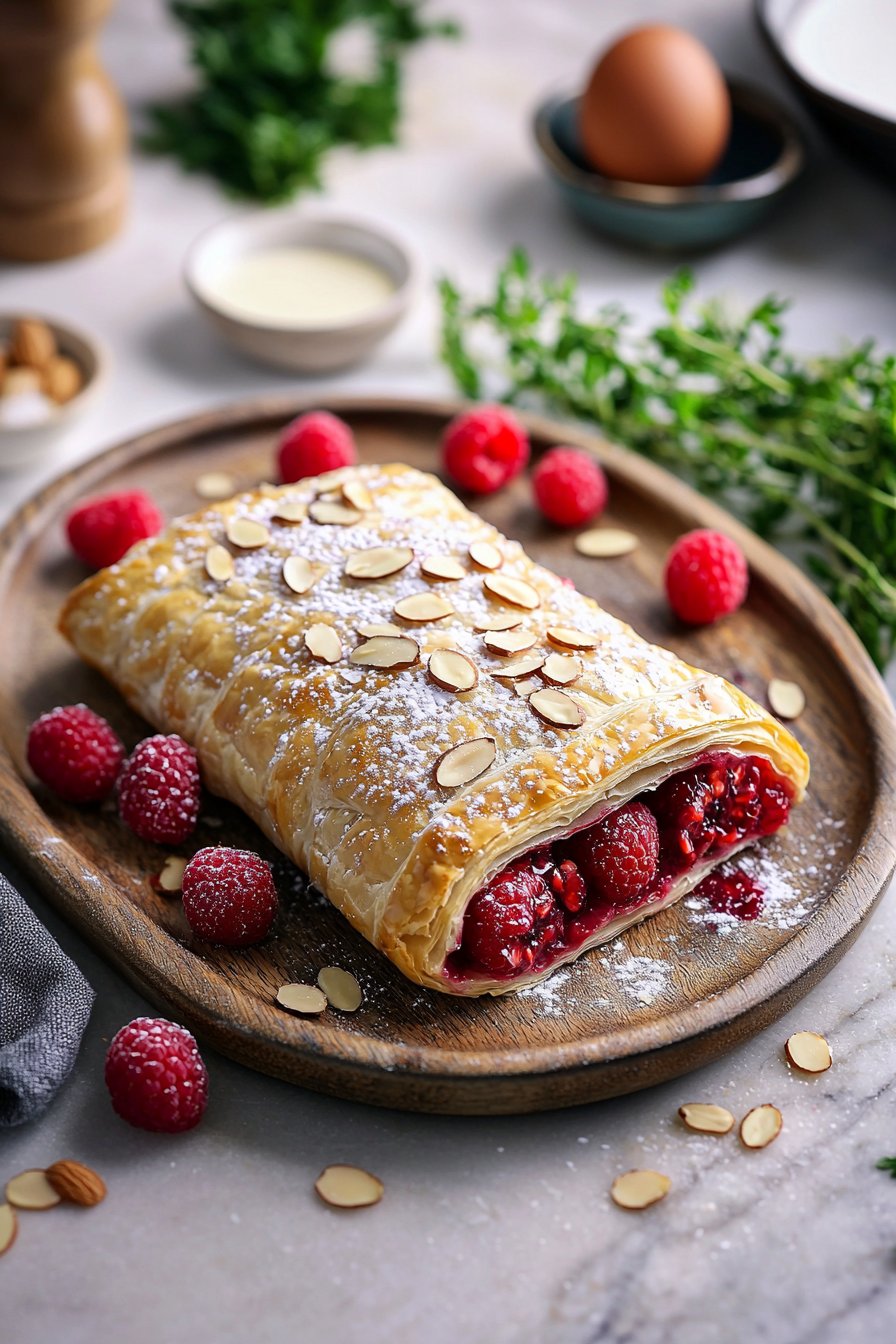 Raspberry Almond Puff Pastry Danish