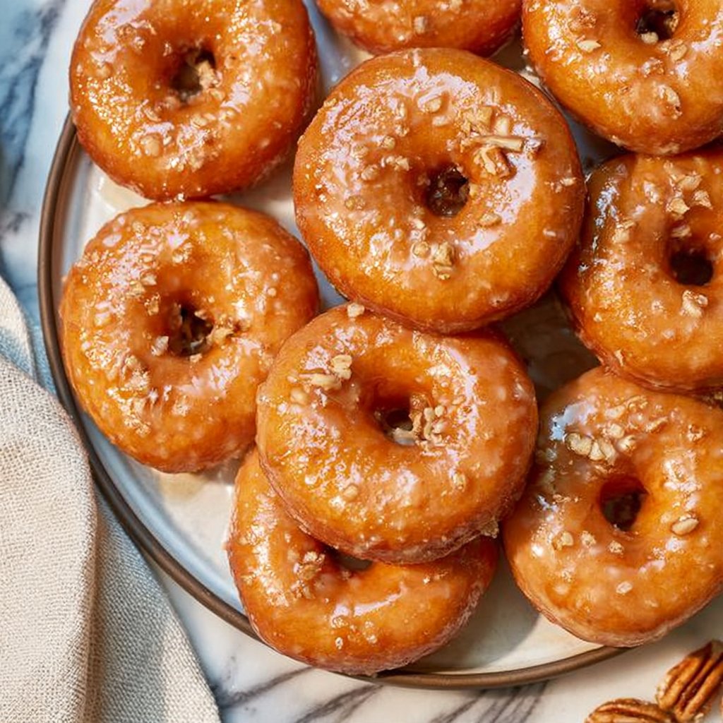 Bakery-Style Maple Glazed Yeast Donuts
