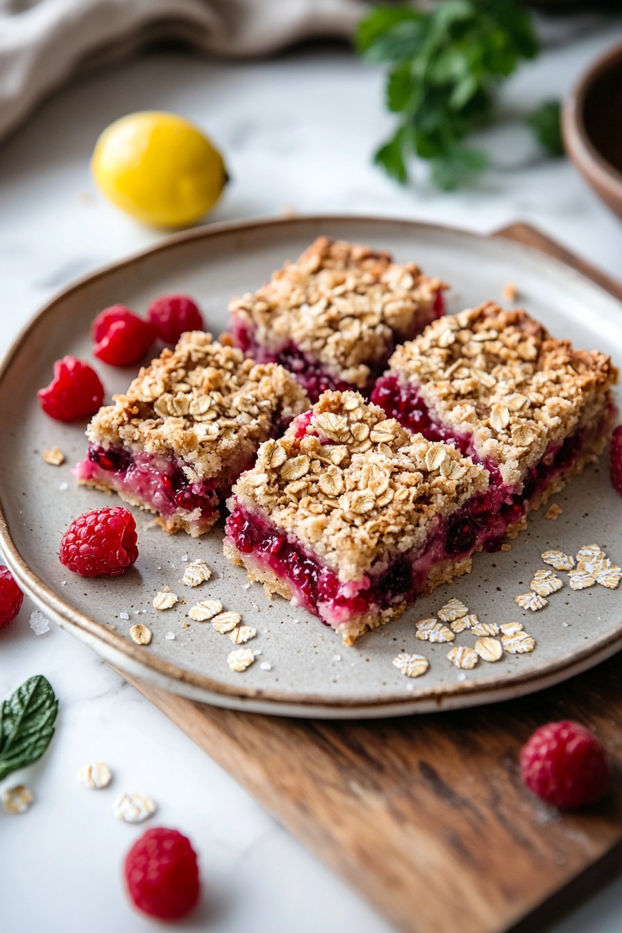 Buttery Raspberry Crumble Bars