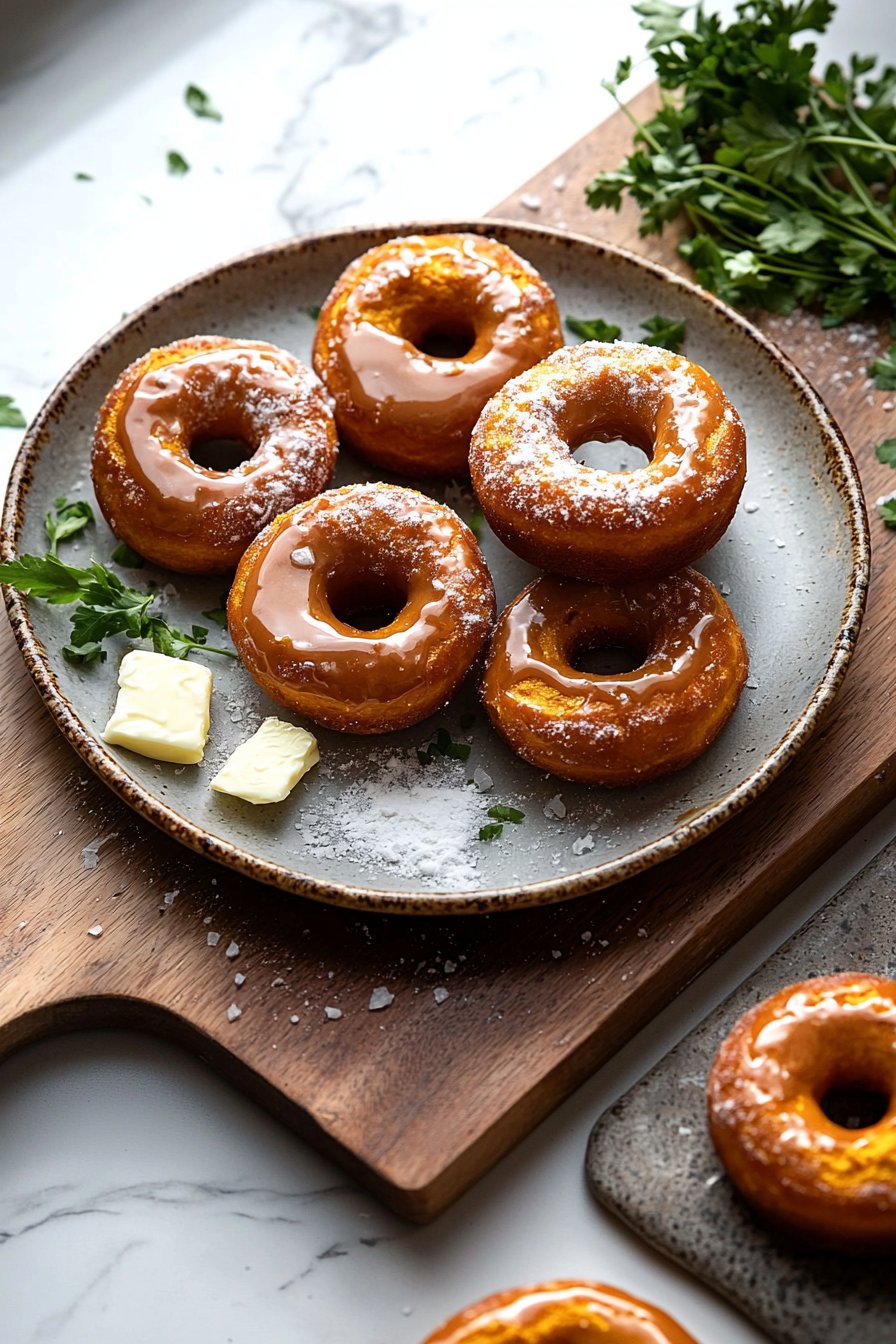 Ahorn-glasierten Kürbis-Donuts