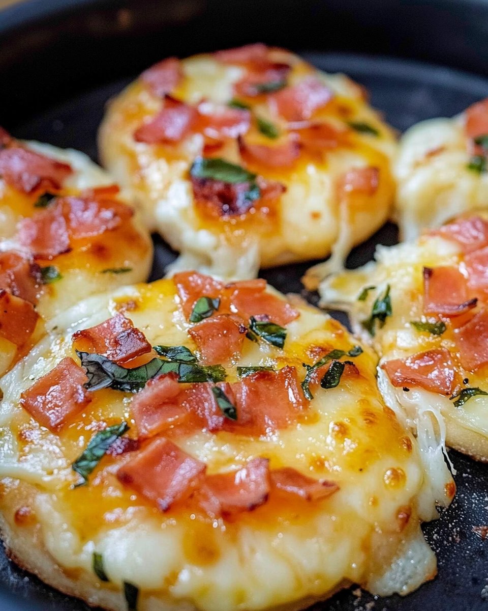Kloßteig-Mini-Pizzen nach Flammkuchen Art