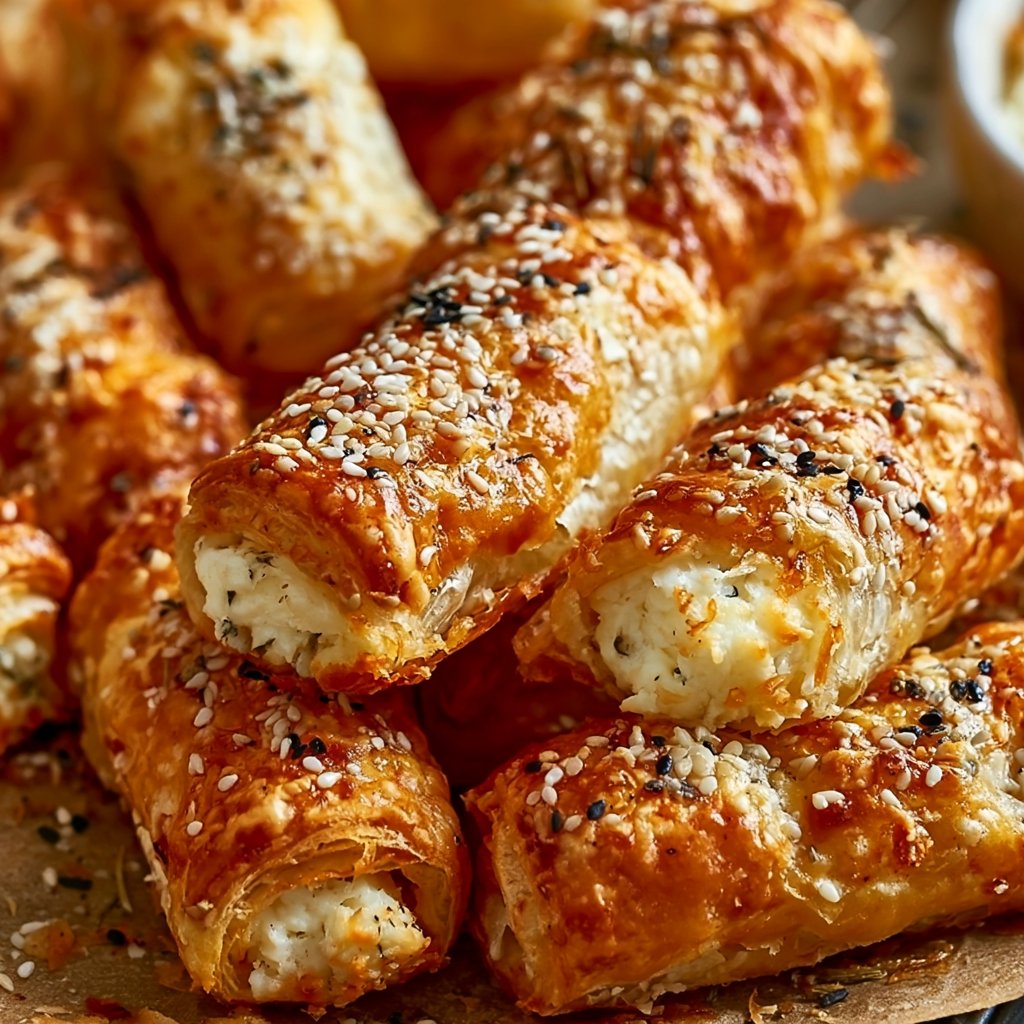 Crispy Feta Puff Pastry Sticks