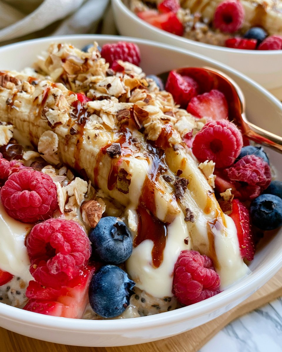 Banana Split Oatmeal Bowls