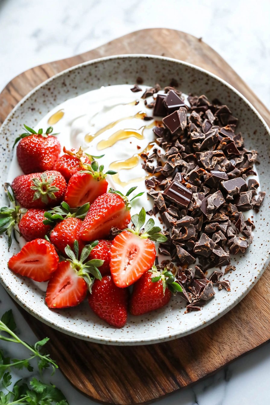Schokoladen-Erdbeer-Griechischer-Joghurt-Clustern