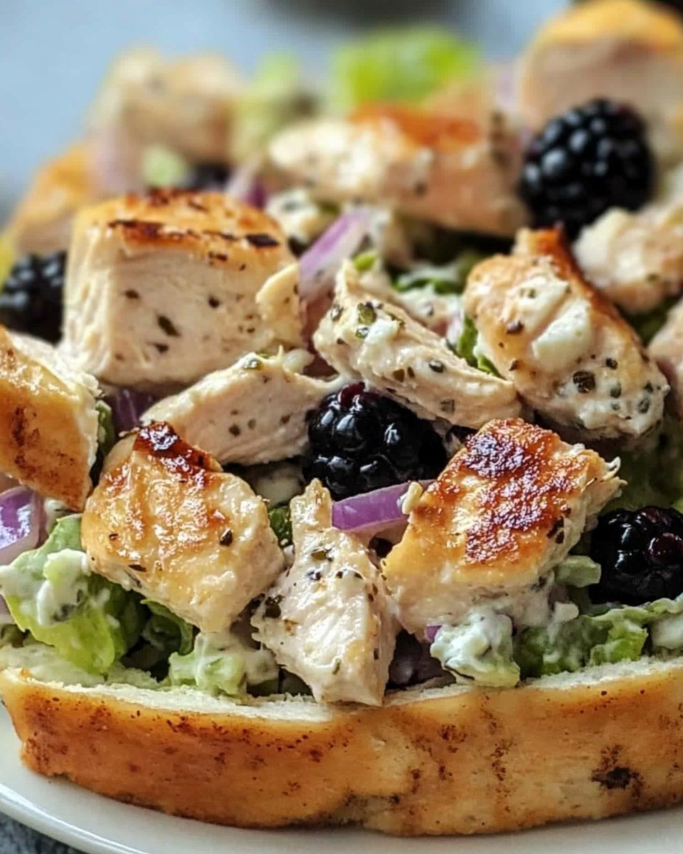 Low Carb Blackberry Cottage Cheese Chicken Salad
